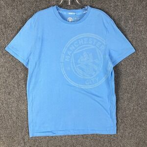 Manchester City T-Shirt Men's Large Short Sleeve Blue‎ Adults Casual L